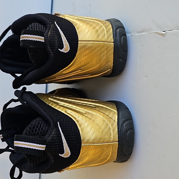 NIKE LITTLE POSITE PRO MID METALLIC GOLD/ SIZE 6Y - Picture 5 of 7